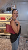 Fendi Selleria Red Leather Tote - G0715