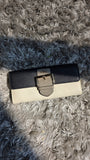 Furla Black/Cream/Grey Leather Long Wallet - G0700