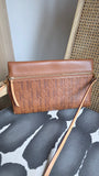 Carolina Herrera Brown Leather Shoulder Bag - G0446