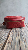 Chanel Red Caviar Leather Vanity Case - G0462