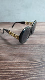 Versace Black and Gold Tone Sunglasses - G0524
