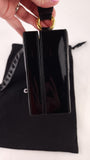 Chanel Black Patent Leather V-Stitch Box Shoulder Bag - G0728