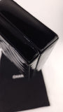 Chanel Black Patent Leather V-Stitch Box Shoulder Bag - G0728