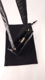 Chanel Black Patent Leather V-Stitch Box Shoulder Bag - G0728