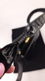 Chanel Black Patent Leather V-Stitch Box Shoulder Bag - G0728