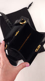 Chanel Black Patent Leather V-Stitch Box Shoulder Bag - G0728