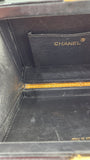 Chanel Black Patent Leather V-Stitch Box Shoulder Bag - G0728