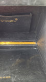 Chanel Black Patent Leather V-Stitch Box Shoulder Bag - G0728