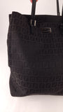 Fendi Zucchino Brown/Black Canvas Tote - G0663