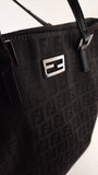 Fendi Zucchino Brown/Black Canvas Tote - G0663