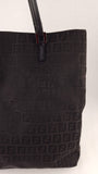 Fendi Zucchino Brown/Black Canvas Tote - G0663