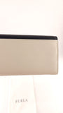 Furla Black/Cream/Grey Leather Long Wallet - G0700