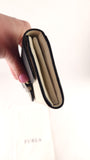 Furla Black/Cream/Grey Leather Long Wallet - G0700