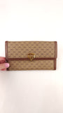 Gucci Vintage Brown GG Canvas Long Wallet - G0718