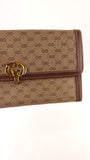 Gucci Vintage Brown GG Canvas Long Wallet - G0718