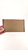 Gucci Vintage Brown GG Canvas Long Wallet - G0718