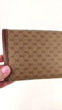 Gucci Vintage Brown GG Canvas Long Wallet - G0718