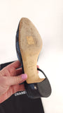 Chanel Denim Slingback Heels - G0741