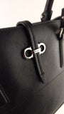 Salvatore Ferragamo Black Leather Hand Bag - G0591
