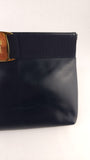 Salvatore Ferragamo Navy Leather Clutch/Shoulder Bag - G0658