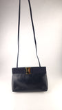 Salvatore Ferragamo Navy Leather Clutch/Shoulder Bag - G0658