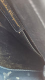 Salvatore Ferragamo Navy Leather Clutch/Shoulder Bag - G0658