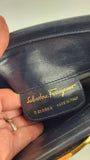 Salvatore Ferragamo Navy Leather Clutch/Shoulder Bag - G0658