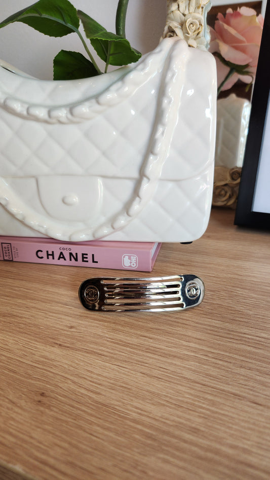 Chanel Silver Tone Barrette - G0585