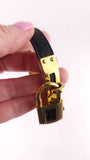 Hermes Black Leather Bracelet/Watch - G0471
