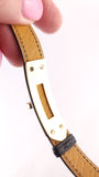 Hermes Black Leather Bracelet/Watch - G0471