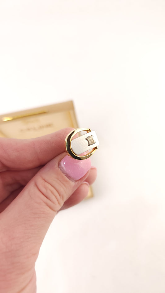 Celine Gold/Silver Macadam Cufflinks - G0573