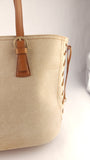 Salvatore Ferragamo Beige Suede Tote Bag - G0750