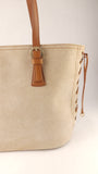 Salvatore Ferragamo Beige Suede Tote Bag - G0750