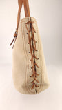 Salvatore Ferragamo Beige Suede Tote Bag - G0750