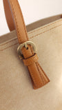 Salvatore Ferragamo Beige Suede Tote Bag - G0750