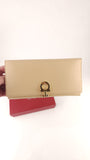 Salvatore Ferragamo Beige Leather Long Wallet - G0745