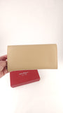 Salvatore Ferragamo Beige Leather Long Wallet - G0745