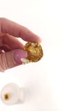 Chanel Gold Tone Tiger Eye Clip-on Earrings - G0752