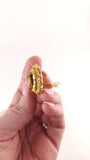 Chanel Gold Tone Tiger Eye Clip-on Earrings - G0752