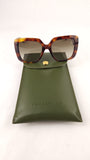 Longchamp Brown Tortoise Pattern Oversized Sunglasses - G0774