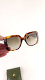 Longchamp Brown Tortoise Pattern Oversized Sunglasses - G0774