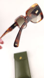 Longchamp Brown Tortoise Pattern Oversized Sunglasses - G0774
