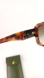 Longchamp Brown Tortoise Pattern Oversized Sunglasses - G0774