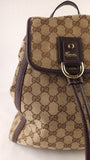 Gucci GG Beige Canvas Backpack - 3736