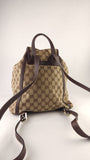 Gucci GG Beige Canvas Backpack - 3736