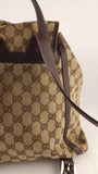 Gucci GG Beige Canvas Backpack - 3736