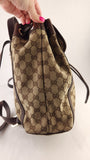 Gucci GG Beige Canvas Backpack - 3736