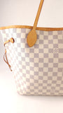 Louis Vuitton Damier Azur Neverfull MM Tote Bag - 3742