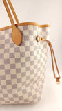 Louis Vuitton Damier Azur Neverfull MM Tote Bag - 3742