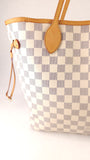 Louis Vuitton Damier Azur Neverfull MM Tote Bag - 3742